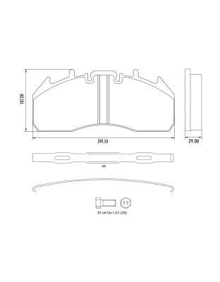 Meritor Brake Pad Repair Kit | Part Number: MPBD1708HD